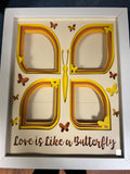 Handmade butterfly photo memory layered shadow box
