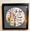Handmade faith guitar inspirational layered shadow box